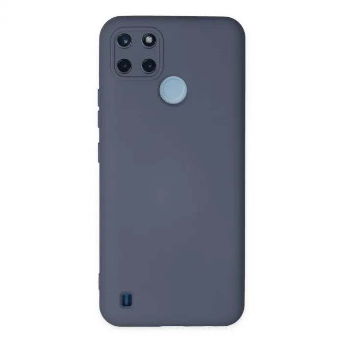 Realme C25y Kılıf Nano İçi Kadife Silikon - Gri