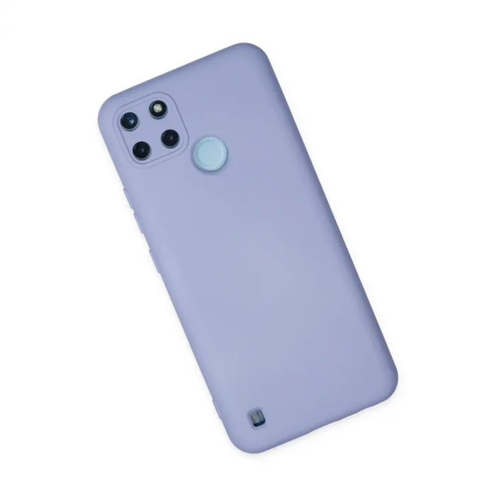 Realme C25y Kılıf Nano İçi Kadife Silikon - Lila