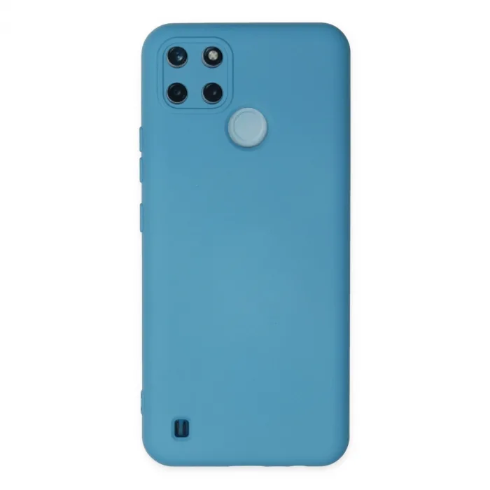 Realme C25y Kılıf Nano İçi Kadife Silikon - Mavi