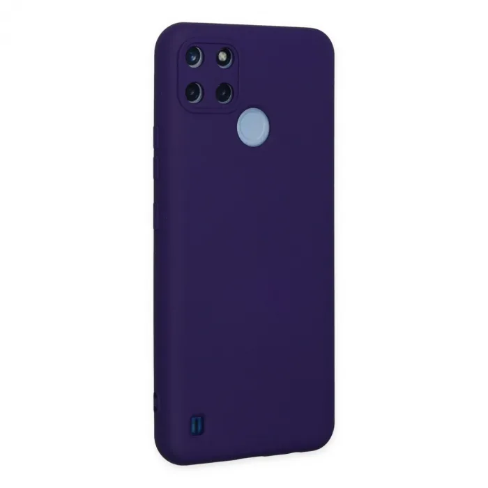 Realme C25y Kılıf Nano İçi Kadife Silikon - Mor