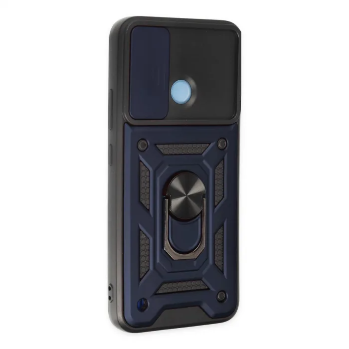 Realme C25y Kılıf Pars Lens Yüzüklü Silikon - Lacivert