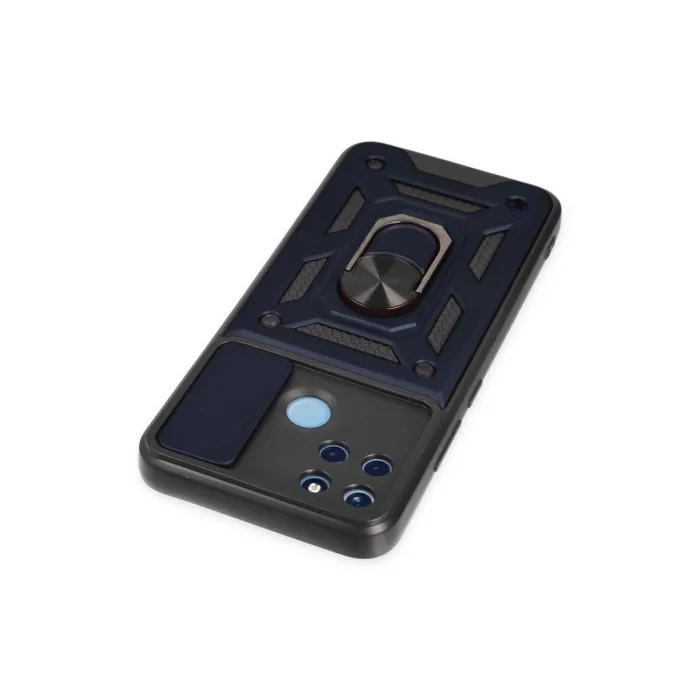 Realme C25y Kılıf Pars Lens Yüzüklü Silikon - Lacivert