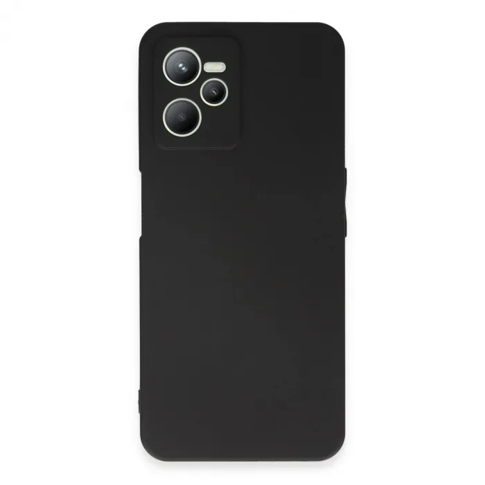 Realme C35 Kılıf First Silikon - Siyah