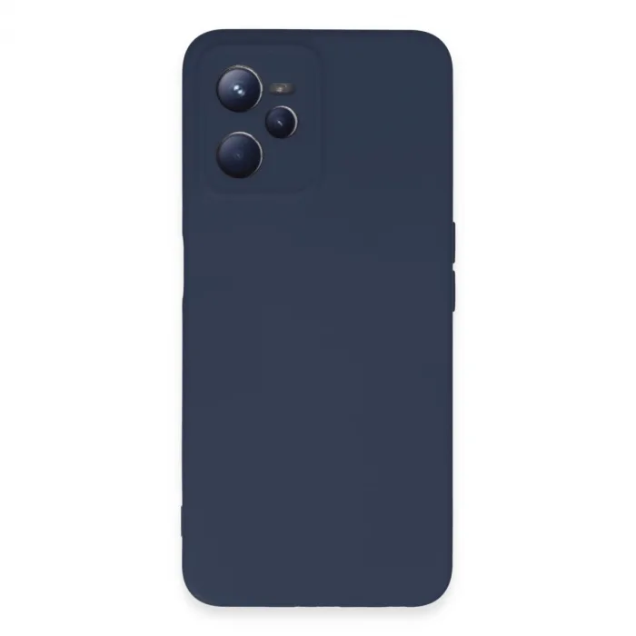 Realme C35 Kılıf Nano İçi Kadife Silikon - Lacivert