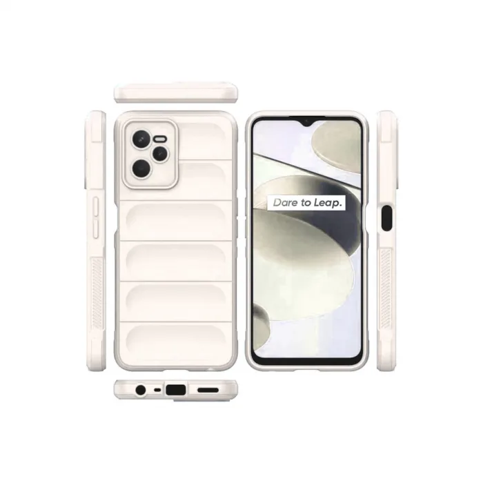 Realme C35 Kılıf Optimum Silikon - Krem