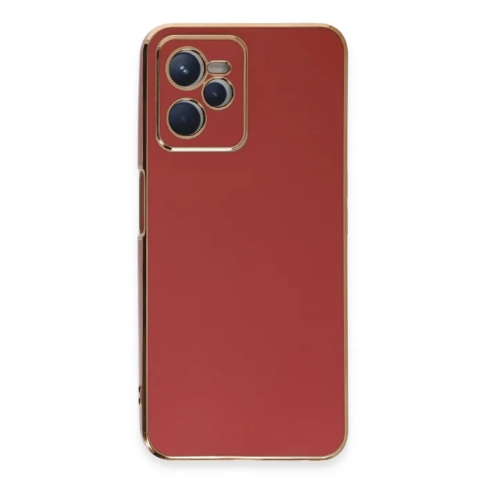 Realme C35 Kılıf Volet Silikon - Kırmızı