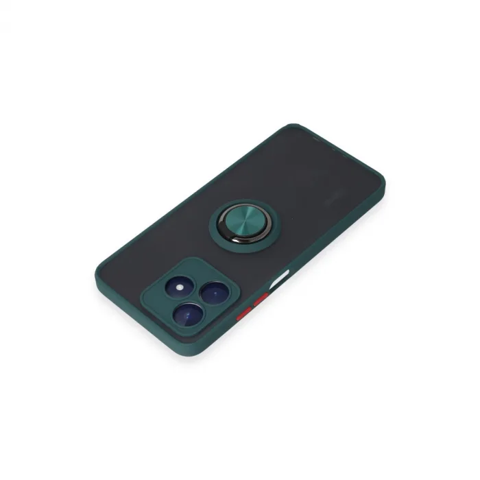 Realme C53 Kılıf Montreal Yüzüklü Silikon Kapak - Yeşil