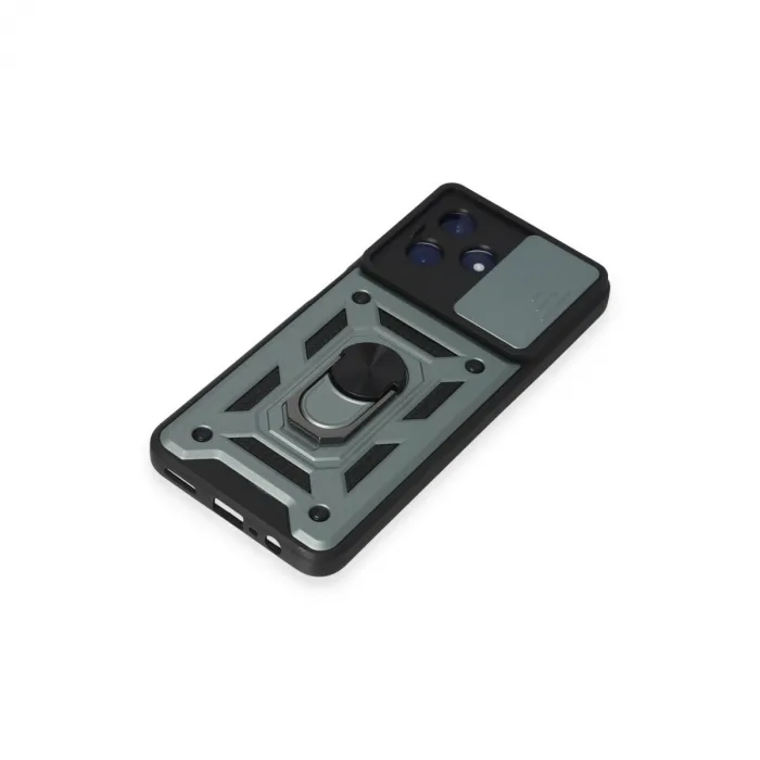 Realme C53 Kılıf Pars Lens Yüzüklü Silikon - Yeşil