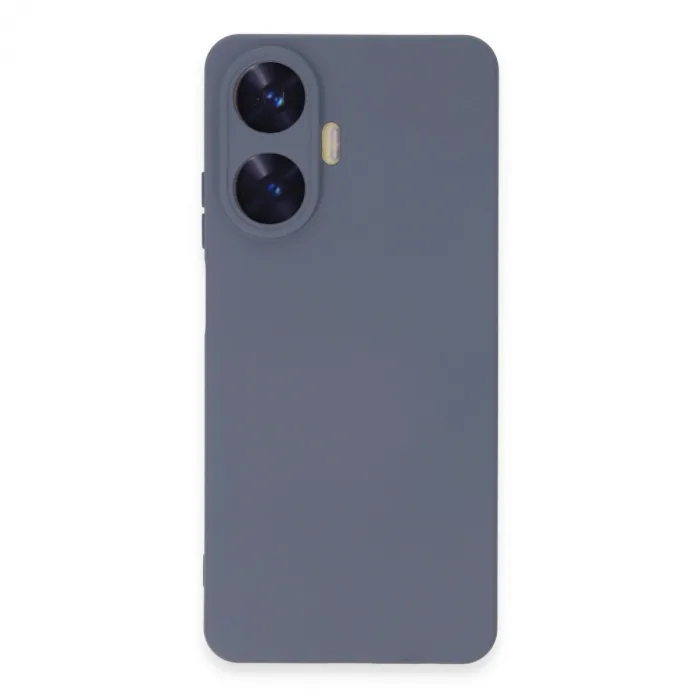 Realme C55 Kılıf Nano İçi Kadife Silikon - Gri