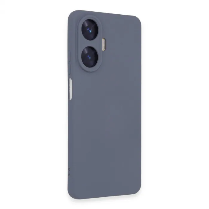 Realme C55 Kılıf Nano İçi Kadife Silikon - Gri