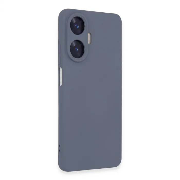 Realme C55 Kılıf Nano İçi Kadife Silikon - Gri