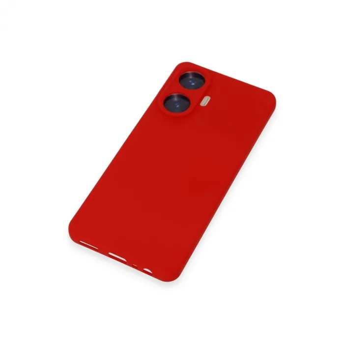 Realme C55 Kılıf Nano İçi Kadife Silikon - Kırmızı