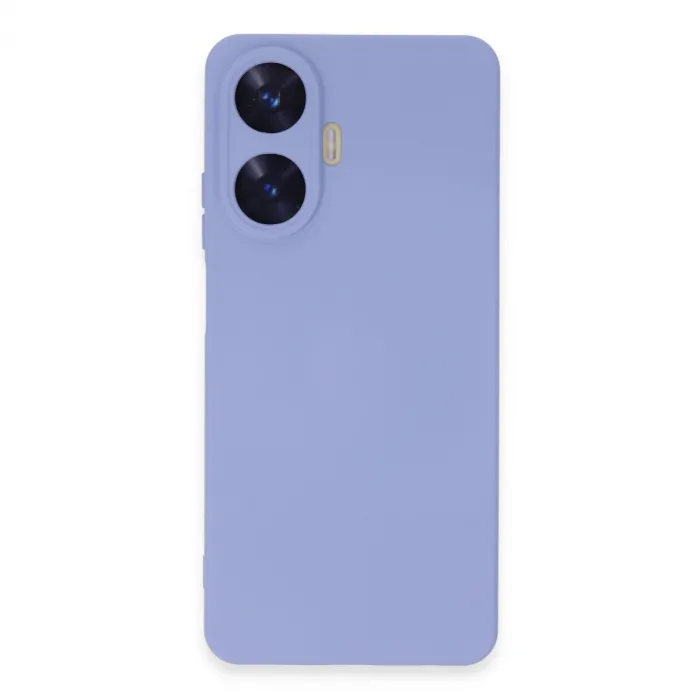 Realme C55 Kılıf Nano İçi Kadife Silikon - Lila