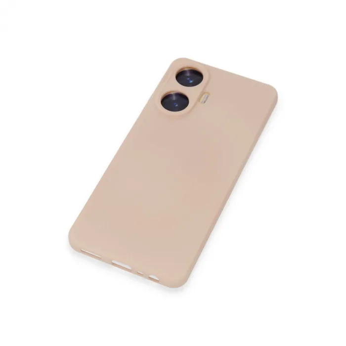 Realme C55 Kılıf Nano İçi Kadife Silikon - Pudra