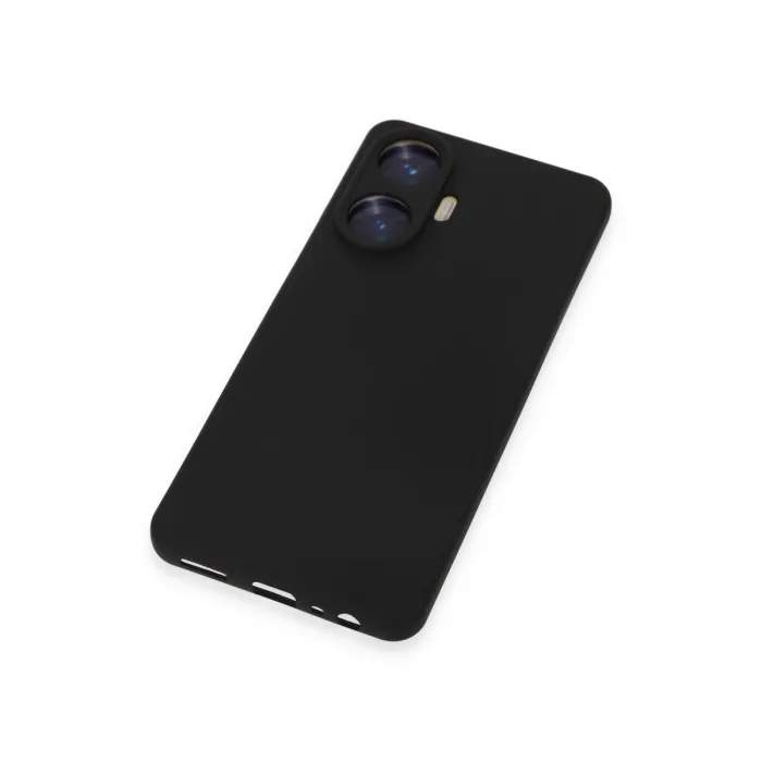 Realme C55 Kılıf Nano İçi Kadife Silikon - Siyah