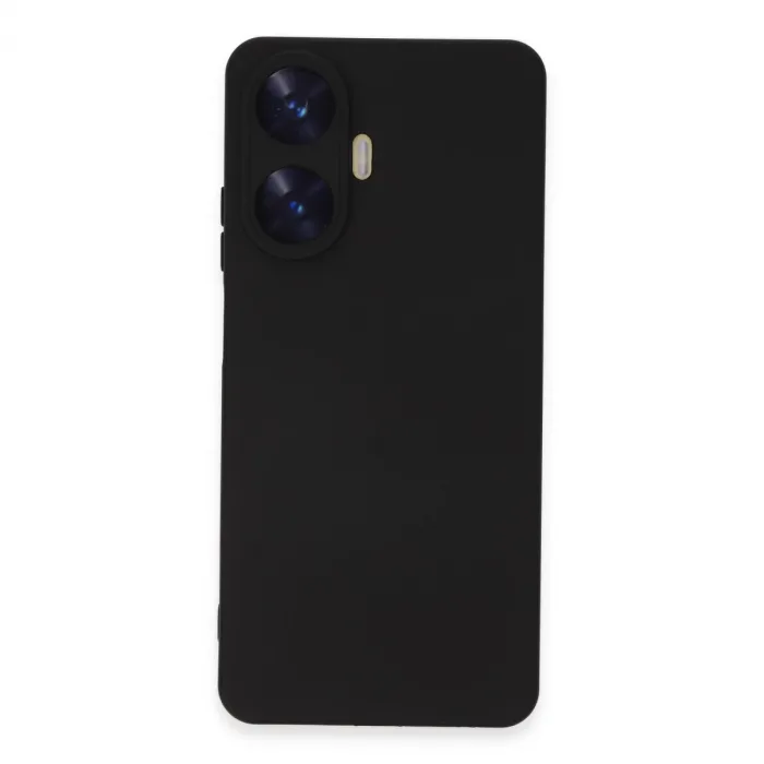 Realme C55 Kılıf Nano İçi Kadife Silikon - Siyah