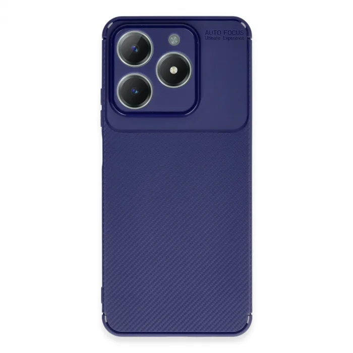 Realme C61 Kılıf Auto Focus Karbon Kapak - Lacivert