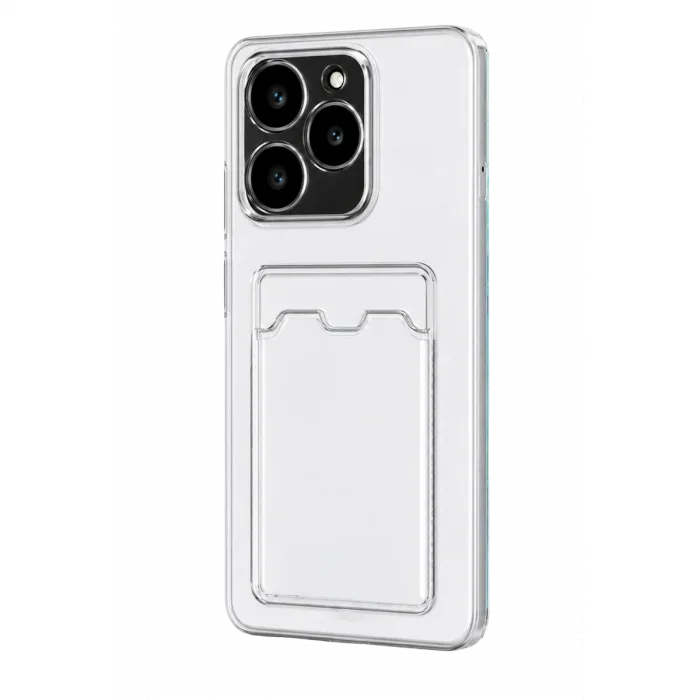 Realme C61 Kılıf Kart Şeffaf Silikon - Şeffaf