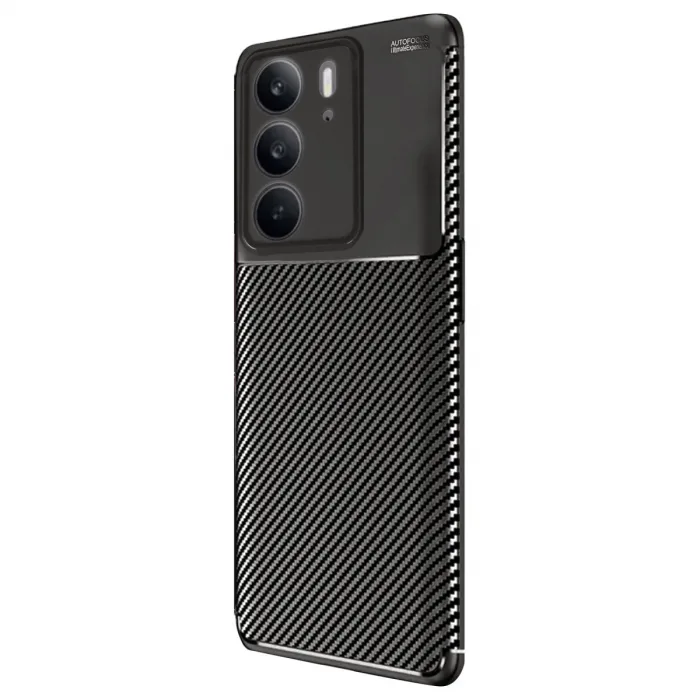Realme C75 4g Auto Focus Karbon Kapak - Siyah