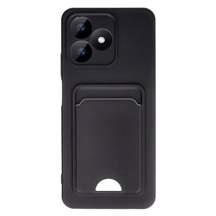 Realme Note 50 4g Kılıf Kelvin Kartvizitli Silikon - Siyah