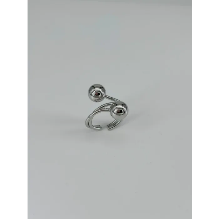 Ayarlanabilir Rodyum  Pirinç Bijuteri Yüzük - Yz0149