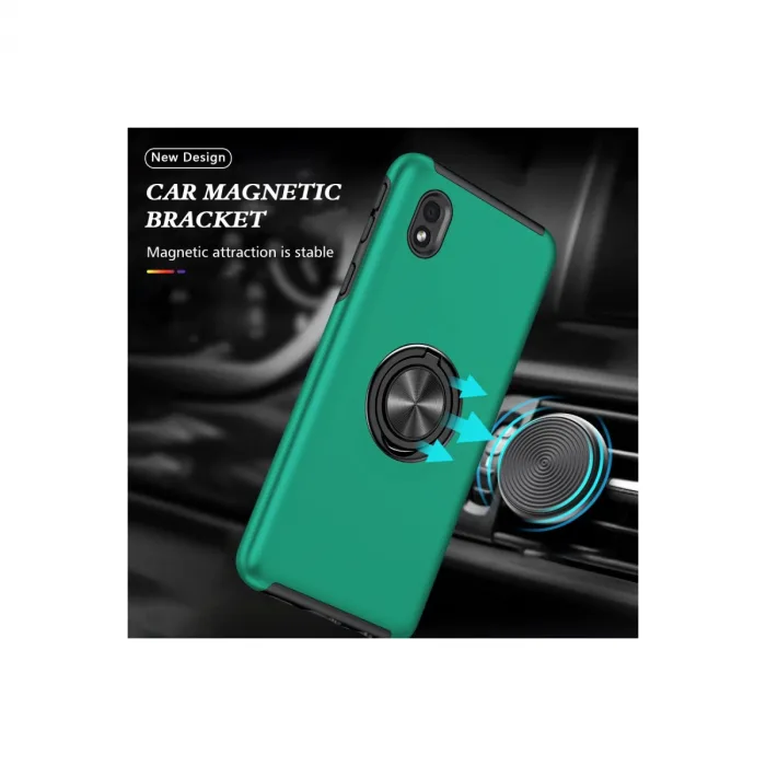 Samsung Galaxy A01 Core Kılıf Elit Yüzüklü Kapak - Yeşil