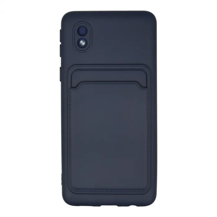 Samsung Galaxy A01 Core Kılıf Kelvin Kartvizitli Silikon - Lacivert