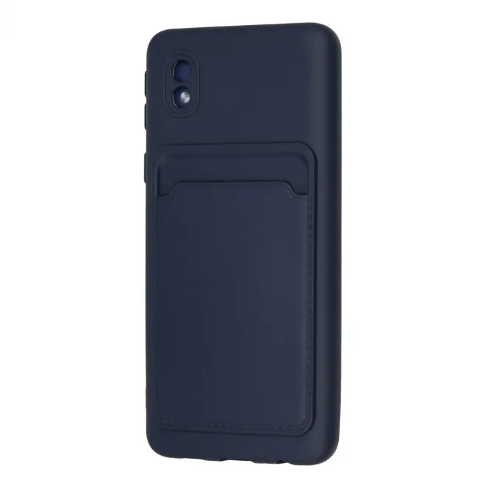 Samsung Galaxy A01 Core Kılıf Kelvin Kartvizitli Silikon - Lacivert