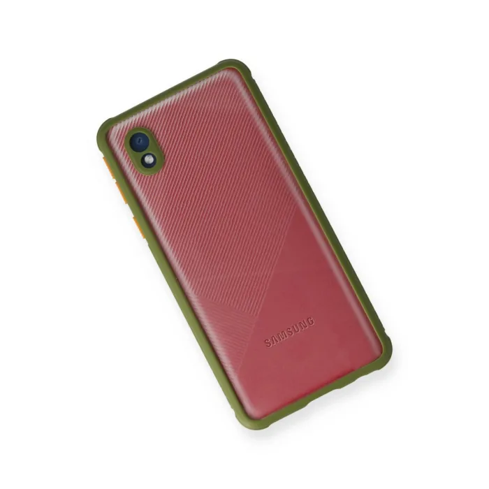 Samsung Galaxy A01 Core Kılıf Miami Şeffaf Silikon - Yeşil