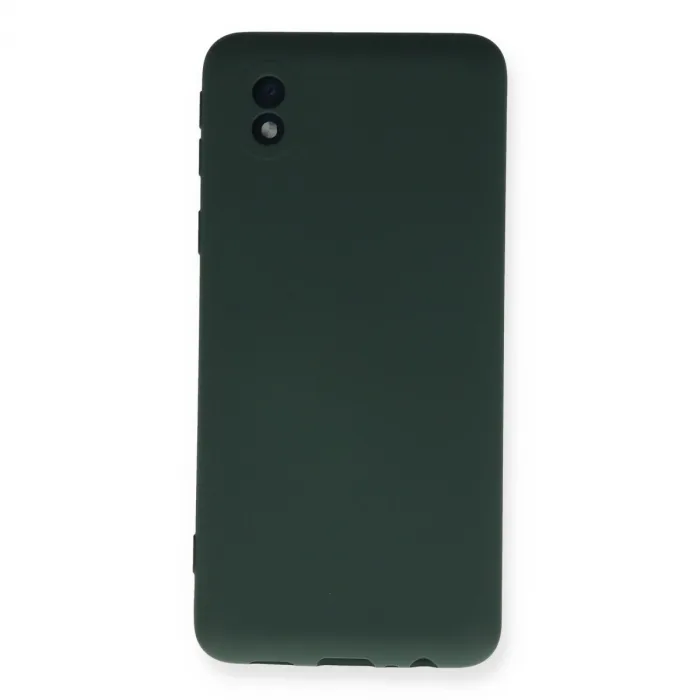 Samsung Galaxy A01 Core Kılıf Nano İçi Kadife Silikon - Koyu Yeşil
