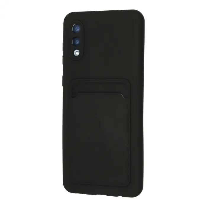 Samsung Galaxy A02 Kılıf Kelvin Kartvizitli Silikon - Siyah