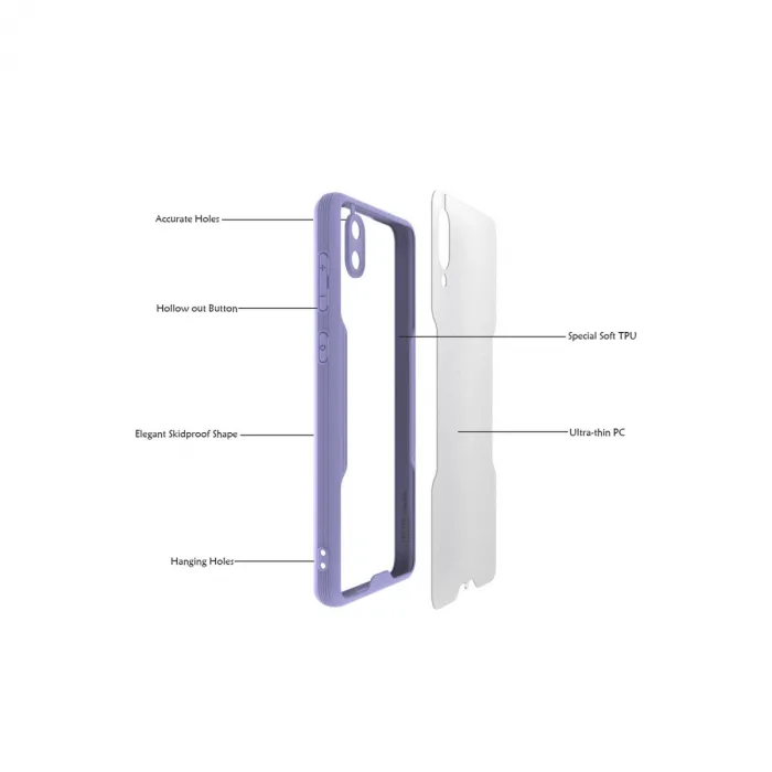 Samsung Galaxy A02 Kılıf Platin Silikon - Sarı