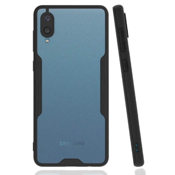 Samsung Galaxy A02 Kılıf Platin Silikon - Siyah