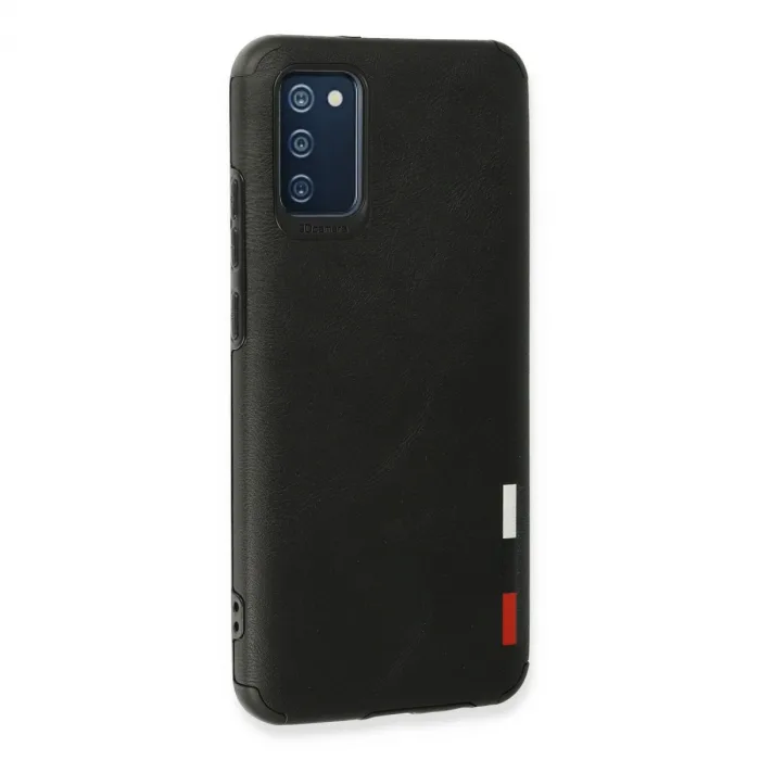 Samsung Galaxy A02s Kılıf Loop Deri Silikon - Siyah