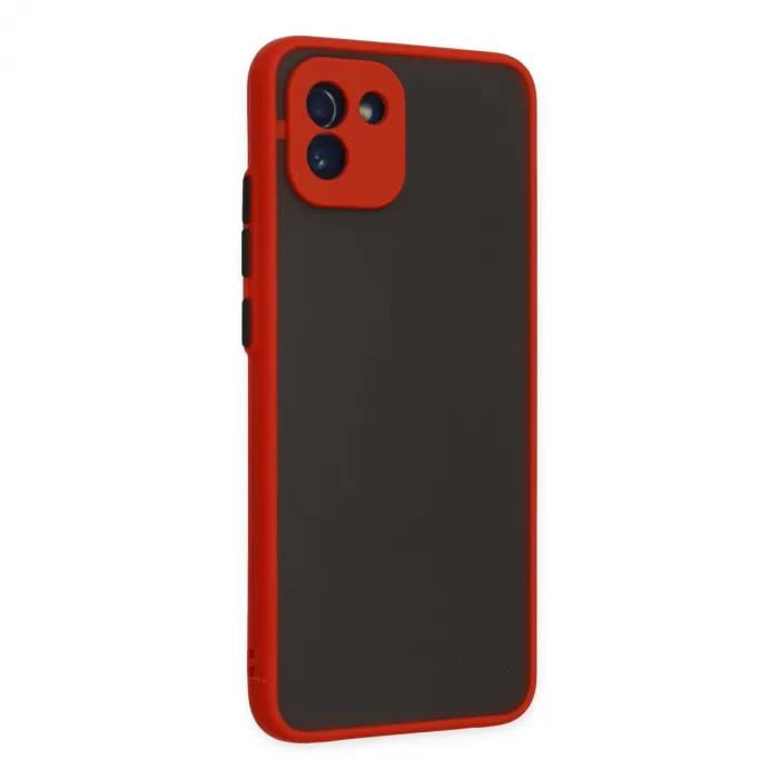 Samsung Galaxy A03 Kılıf Montreal Silikon Kapak - Kırmızı