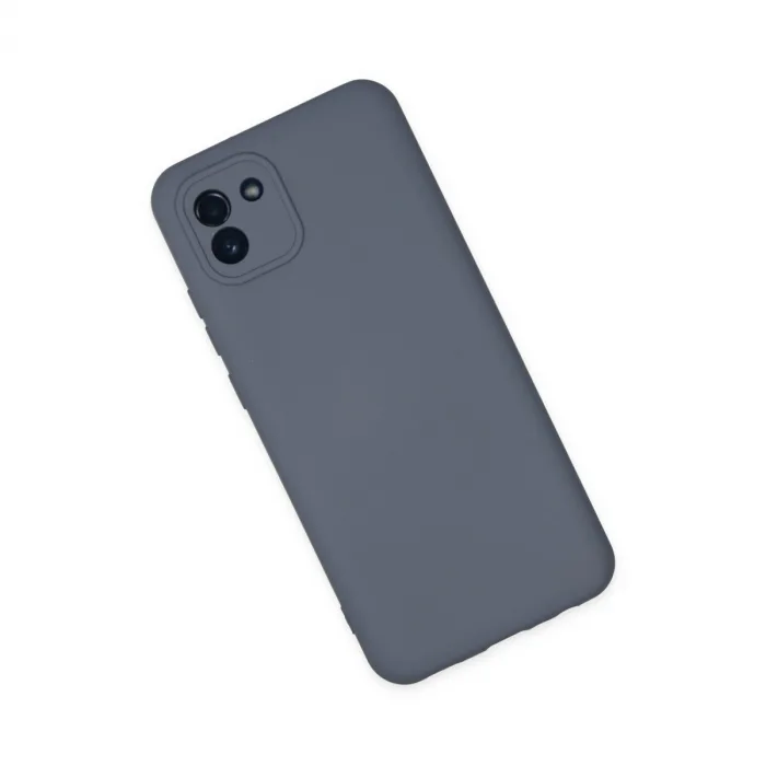 Samsung Galaxy A03 Kılıf Nano İçi Kadife Silikon - Gri