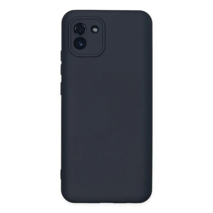 Samsung Galaxy A03 Kılıf Nano İçi Kadife Silikon - Lacivert