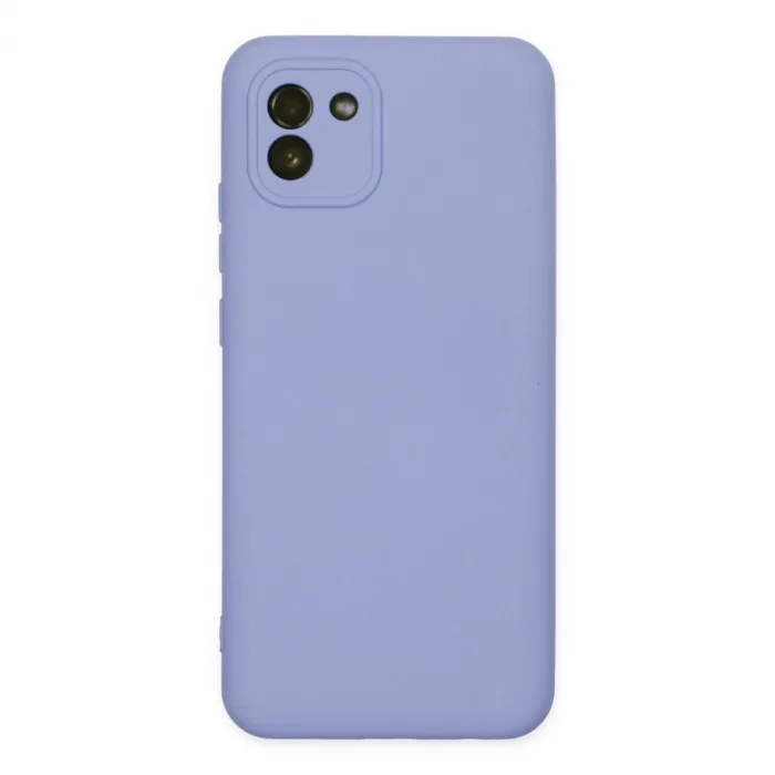 Samsung Galaxy A03 Kılıf Nano İçi Kadife Silikon - Lila