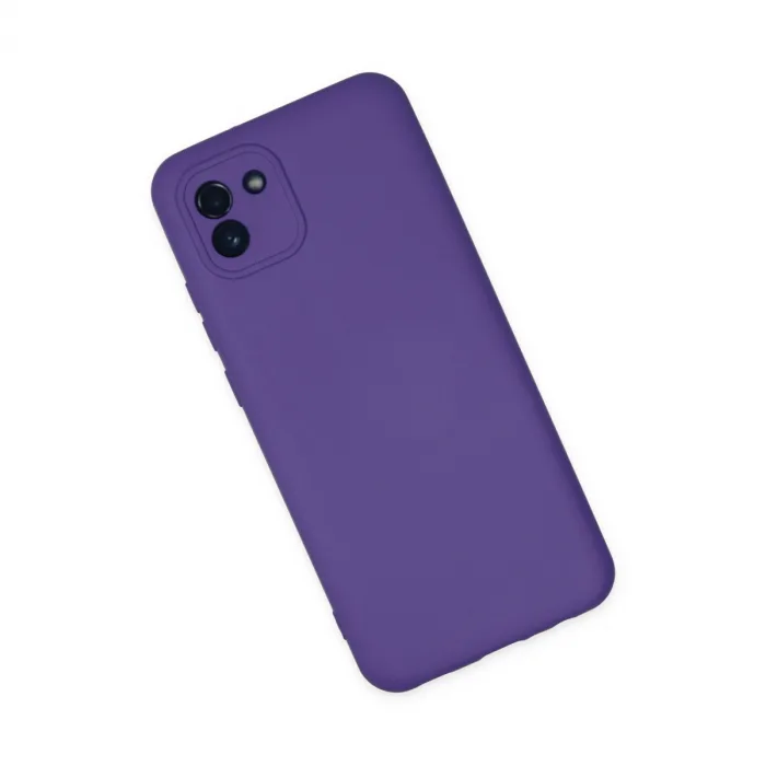Samsung Galaxy A03 Kılıf Nano İçi Kadife Silikon - Mor