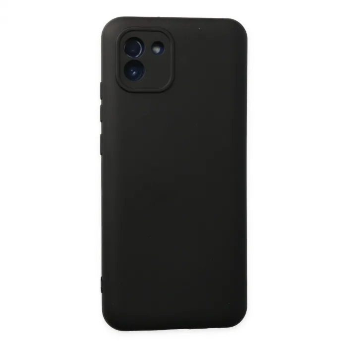 Samsung Galaxy A03 Kılıf Nano İçi Kadife Silikon - Siyah