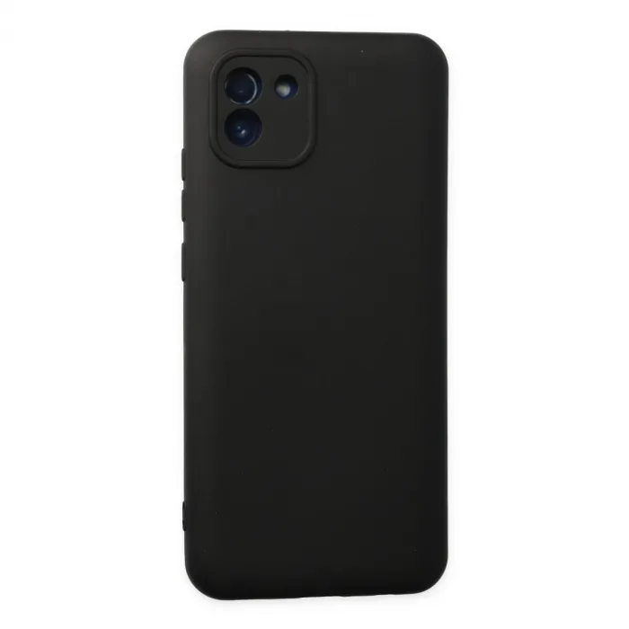 Samsung Galaxy A03 Kılıf Nano İçi Kadife Silikon - Siyah