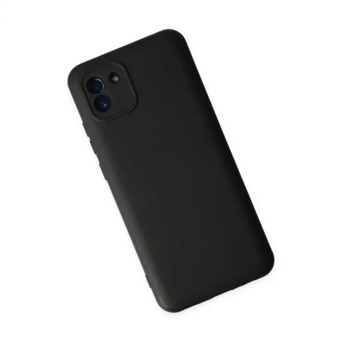 Samsung Galaxy A03 Kılıf Nano İçi Kadife Silikon - Siyah