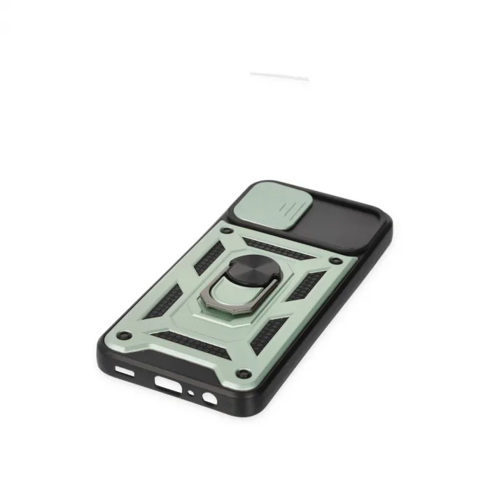 Samsung Galaxy A03 Kılıf Pars Lens Yüzüklü Silikon - Yeşil