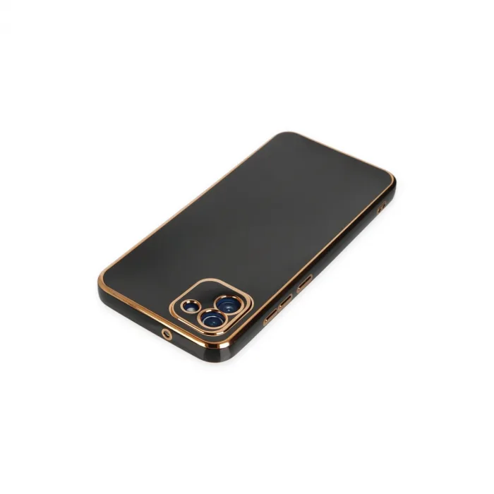 Samsung Galaxy A03 Kılıf Volet Silikon - Siyah