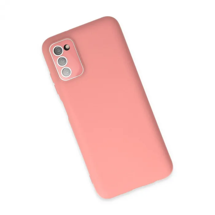 Samsung Galaxy A03s Kılıf Lansman Glass Kapak - Pembe
