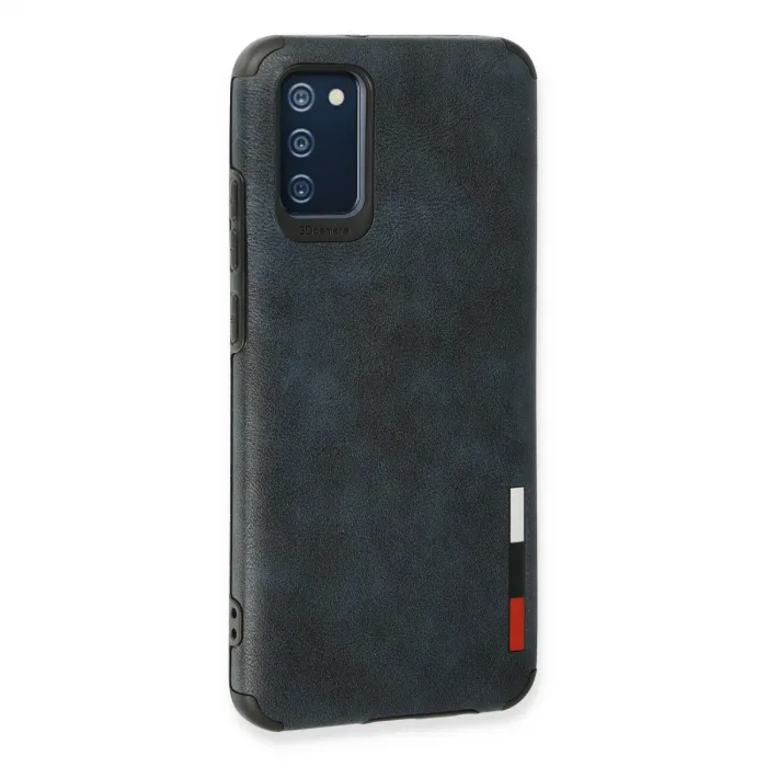 Samsung Galaxy A03s Kılıf Loop Deri Silikon - Lacivert