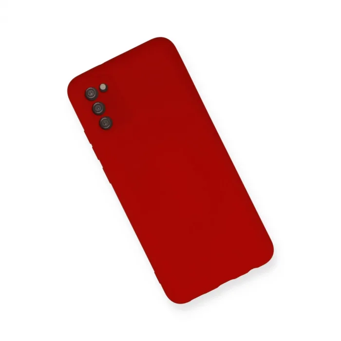 Samsung Galaxy A03s Kılıf Nano İçi Kadife Silikon - Kırmızı