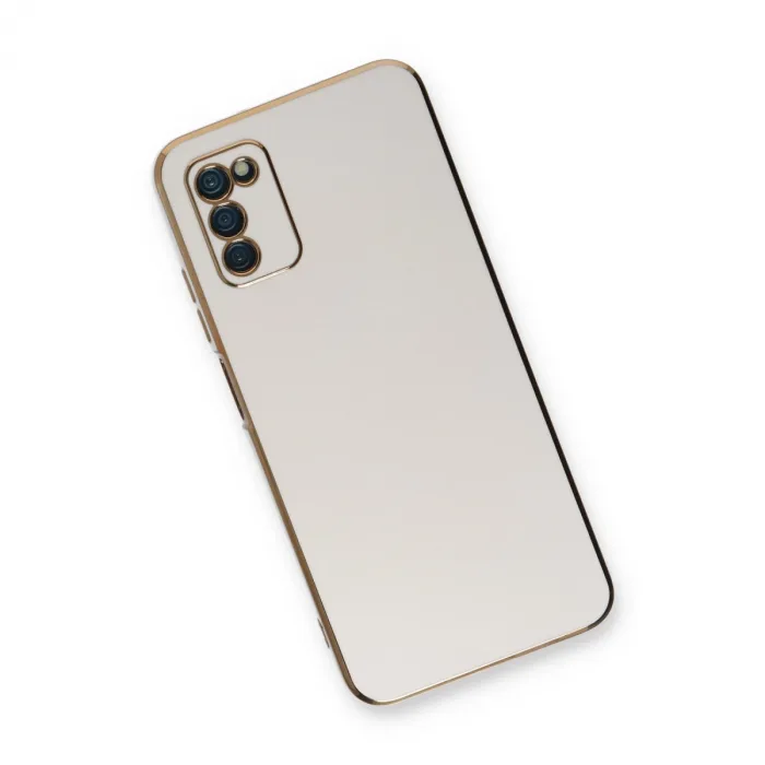 Samsung Galaxy A03s Kılıf Volet Silikon - Beyaz