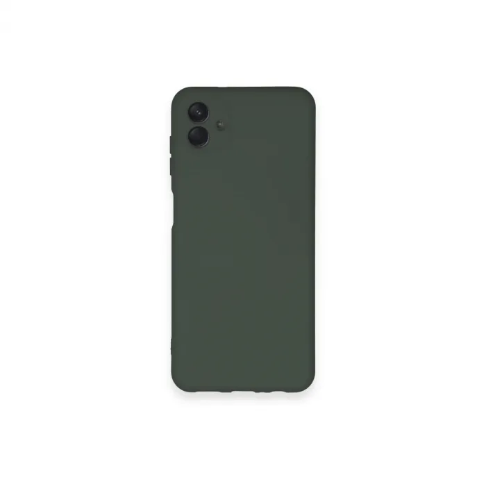 Samsung Galaxy A04 Kılıf Nano İçi Kadife Silikon - Koyu Yeşil