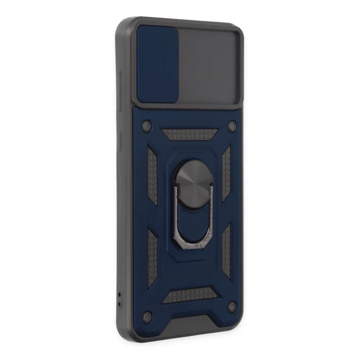 Samsung Galaxy A04 Kılıf Pars Lens Yüzüklü Silikon - Lacivert